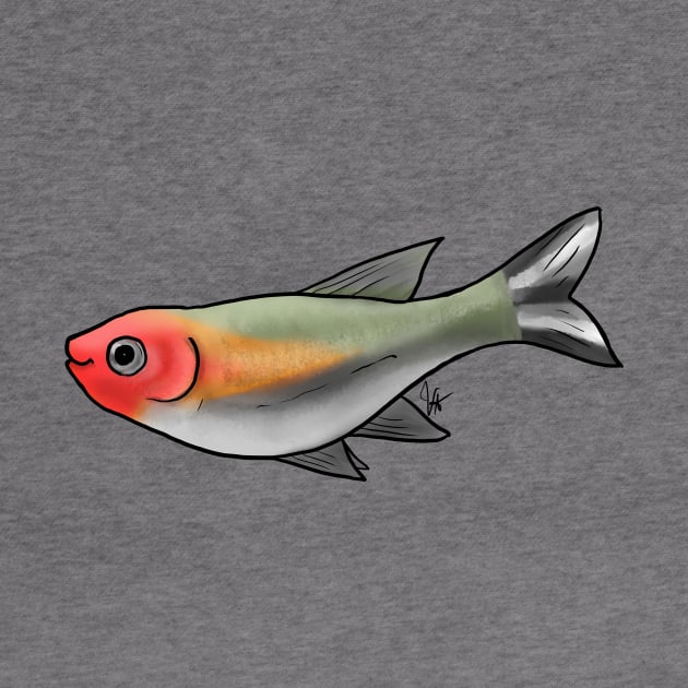 Fish - Tetras - Firehead Tetra by Jen's Dogs Custom Gifts and Designs